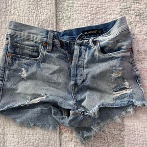 nordstrom washed jean shorts